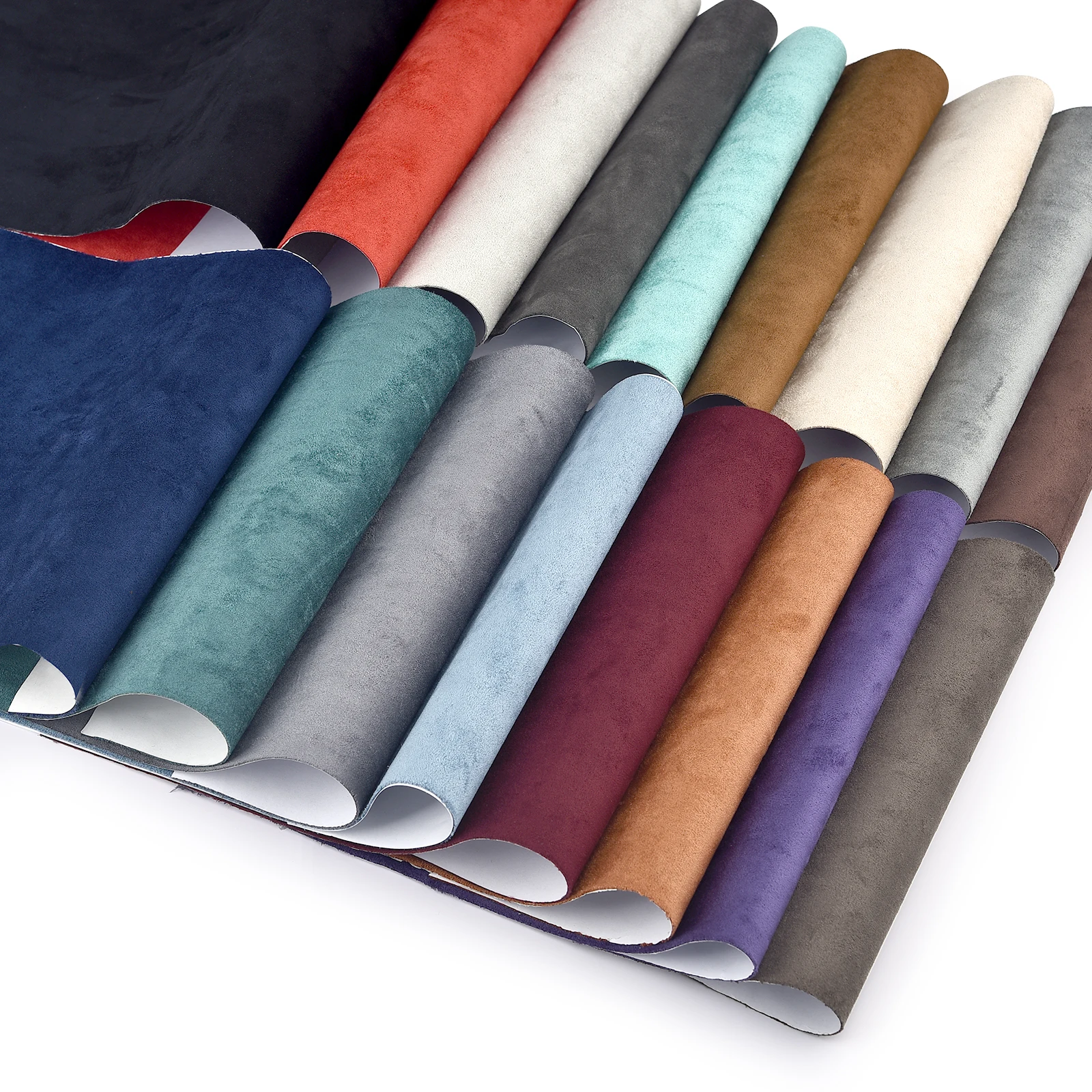 Plüsch-Wildleder, selbstklebender Leder-Wildlederstoff, Samtstoff für Auto-Innenraum-Modifikation, Türverkleidung, Werkbank, DIY, Lederhandwerk