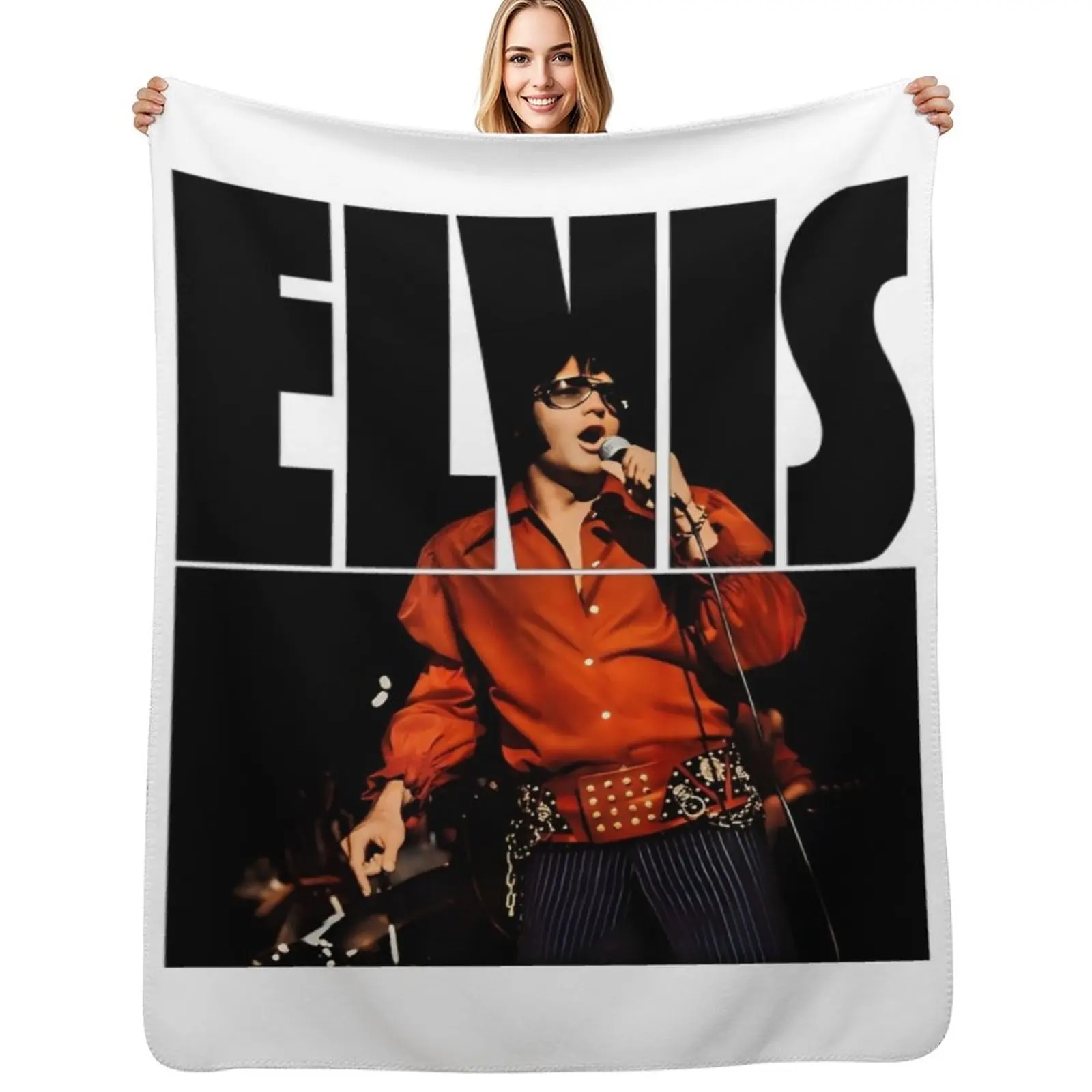 

Vintage Guitar Singer Pop Music Classic Logo Throw Blanket Cute Plaid Blankets For Baby Tourist Decoratives Blankets