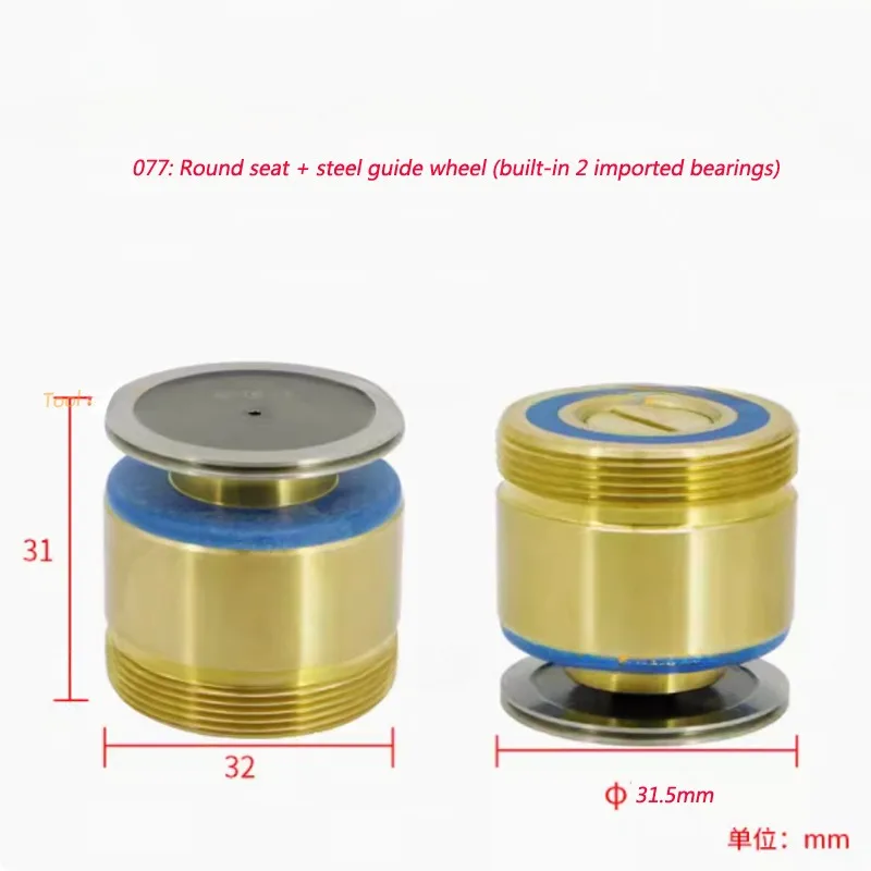 Wire Cut Parts Copper Pulley Roller 077 OD32*Length 31mm Brass Seat Guide Wheel Assembly for WEDM Machine