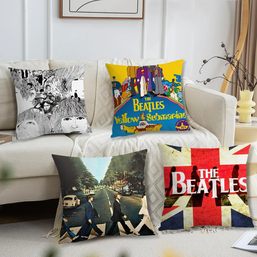 Band The B-Beattles cushion cover Living Room Accent Couch Back Support Square Lounge Restful Nap Companion Pillow Case