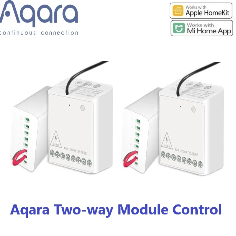 Aqara Relay Two-way Control Module Wireless Zigbee Controller 2 Channels Smart Light Control Switch Mi Home HomeK APP