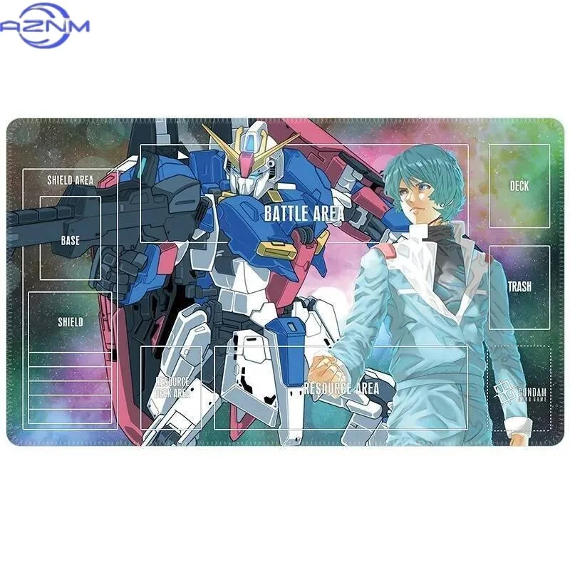 TCG Gundam  Stitched Edge Single-player Battle Card Pad Haman Karn Game Peripheral Rubber Set Exchange Table Pad