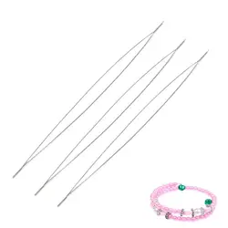 Beading Needles Big Eye Seed Beads Needles Hand Wearing Necklace Hand Sewing Needle Collapsible Eye Beading Needles For Bracelet