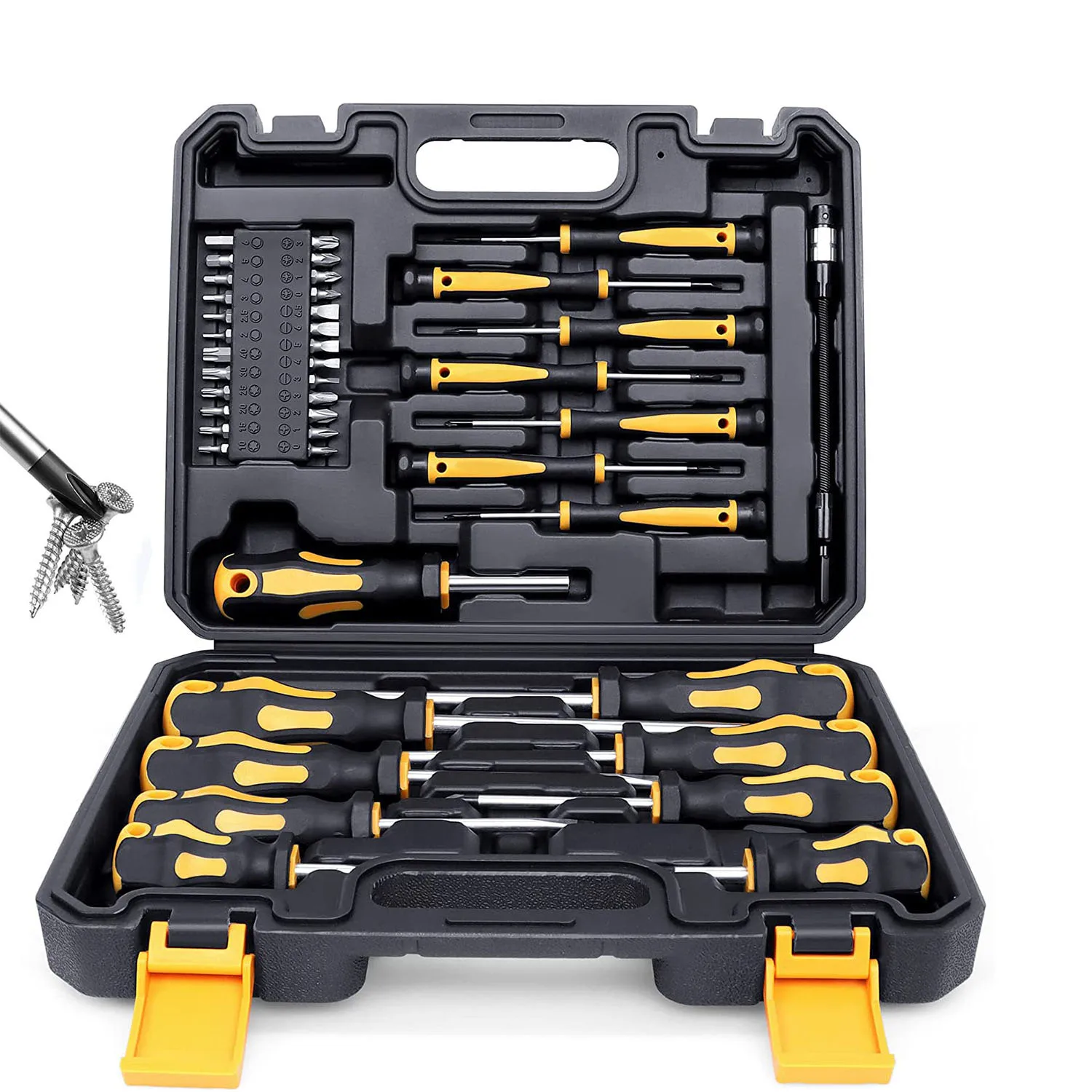 

42pcs Home Professional Portable Magnetic Screwdriver Set with Box Slot and Cross Slot Star Screws