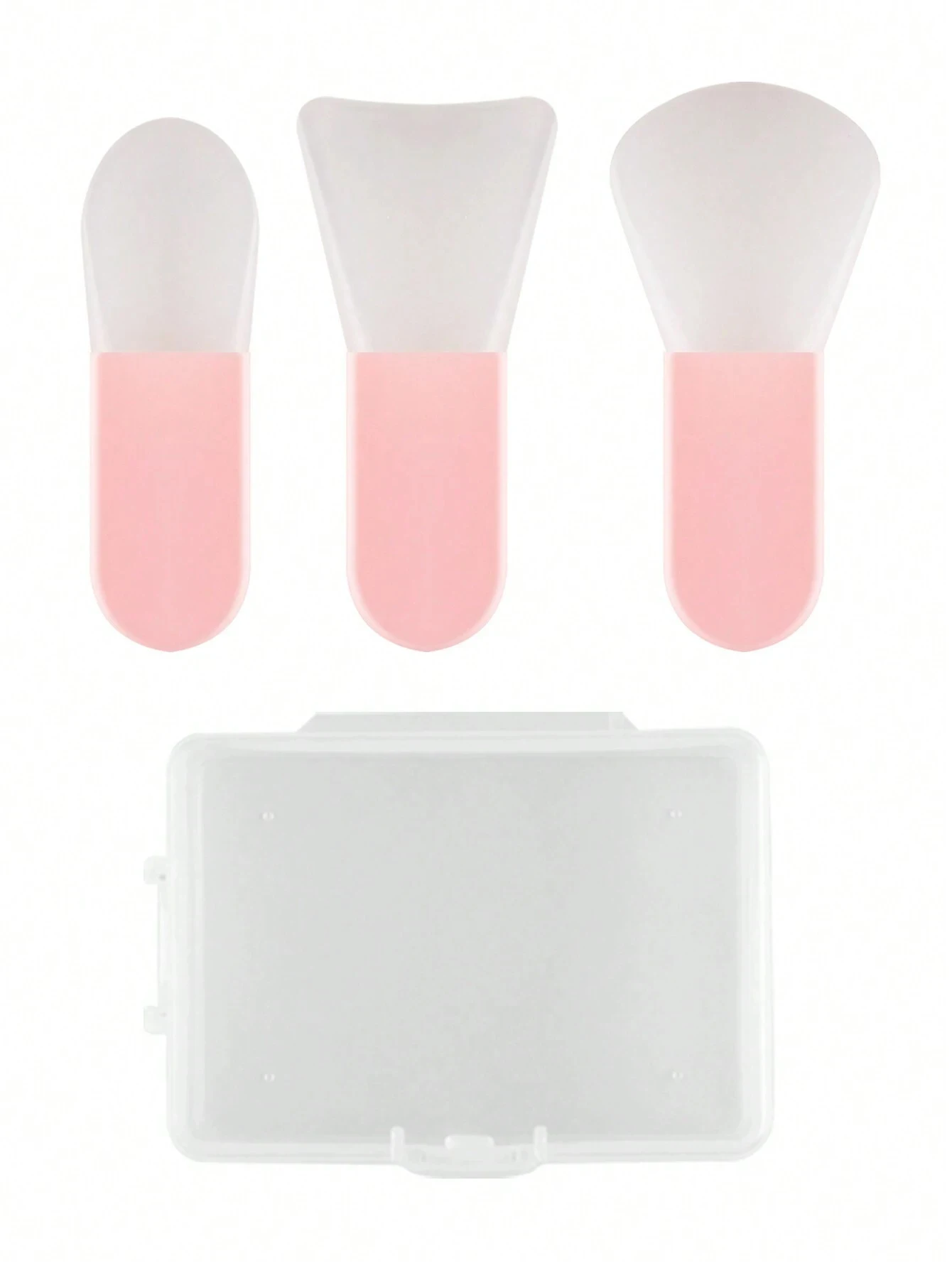 3 peças aplicador de máscara escova de silicone macio, mini espátula de maquiagem conjunto de ferramentas de beleza facial, lama facial, escova de máscara de maquiagem