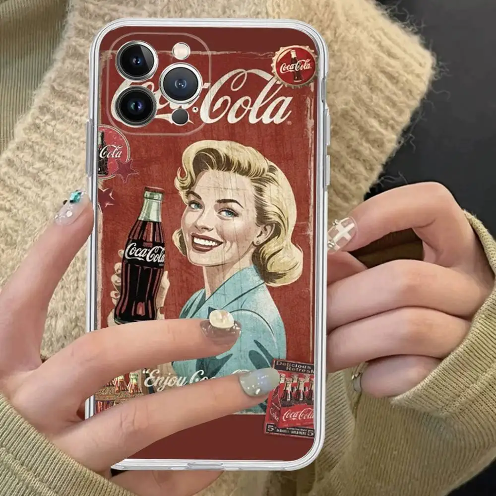 Logo Marke C-Coca C-Cola Für IPhone 17 16 15 14 13 12 11 Pro Max Plus Transparente Weiche TPU Handyhülle – Detail 4