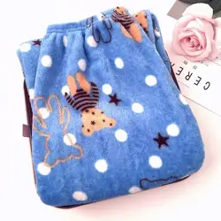 Winter Women's Plush Pajama Pants Warm Home Pants Loose Comfortable Elastic Waist Cute Cartoon Blue Bear 2024