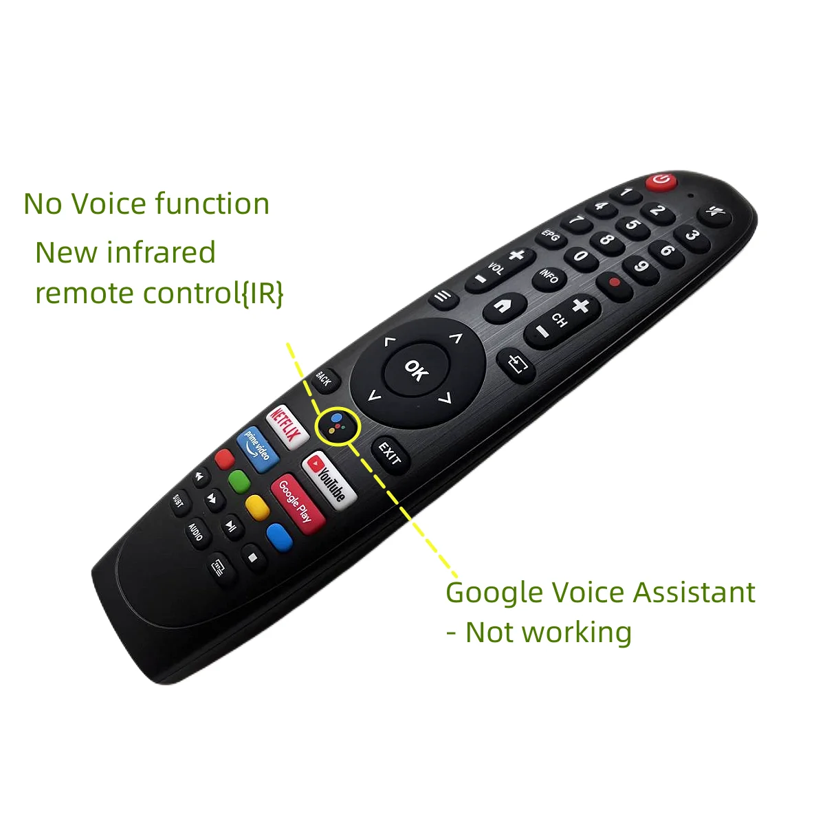 Remote Control Fit for Caixun C32V1HA & Multilaser TL042 Android Smart LCD LED 4K TV
