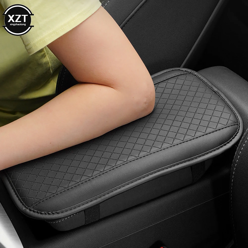 PU Leather Car Armrest Pad Cover Universal Center Console Four seasons universal Auto Seat Box Protection Cushion Hand Supports