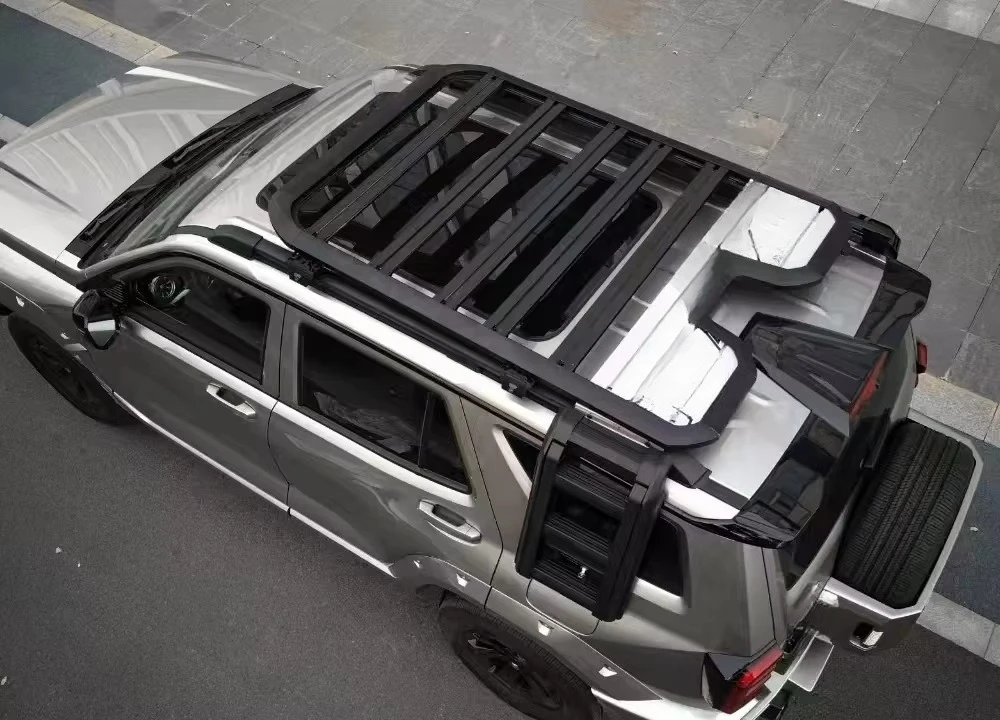 رف سقف ألومنيوم جديد من BAJA ومنصة تمديد للسقف لخزان 400 First Gen 2023+ SUV التحديثية/الترقية