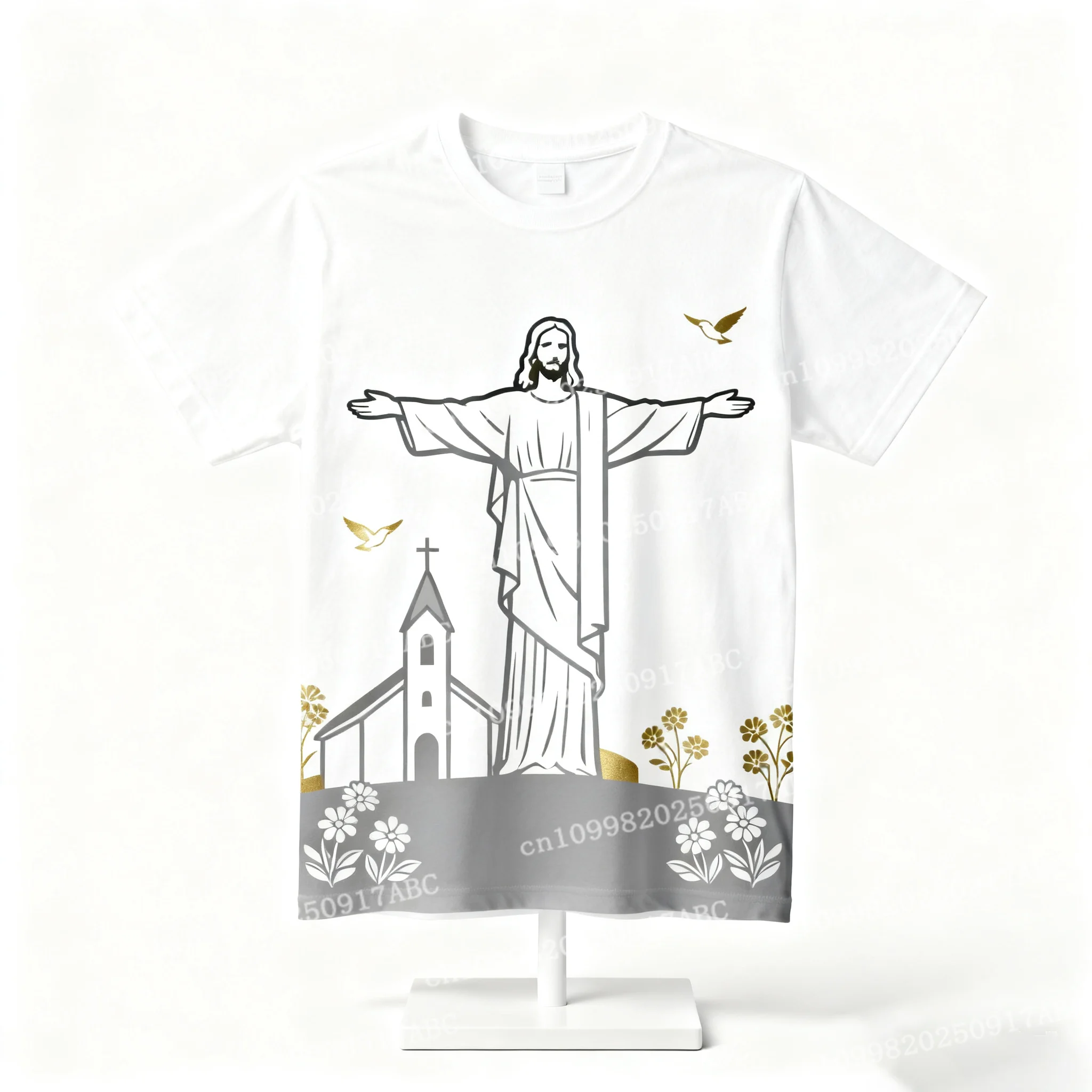 الصيف الرجال Jerser التدريب الأعلى طبعة خاصة يسوع الكبار الأطفال في الهواء الطلقJerser المرأة تي شيرت Y2k الرياضة طفل تي شيرت