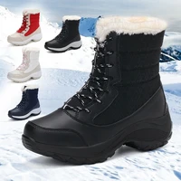 Snow Boots for Women Platform Shoes Boots Plush Keep Warm Women's Thigh High Boots Winter Ankle Boots Comfortable Walking Shoes - Image 2