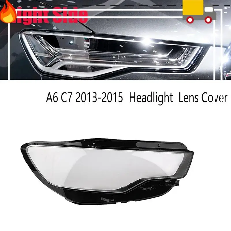 

Car Right Front Headlight Clear Lens Cover Headlight Mask For A6 C7 2013-2015 Headlight Shell Replacement Parts