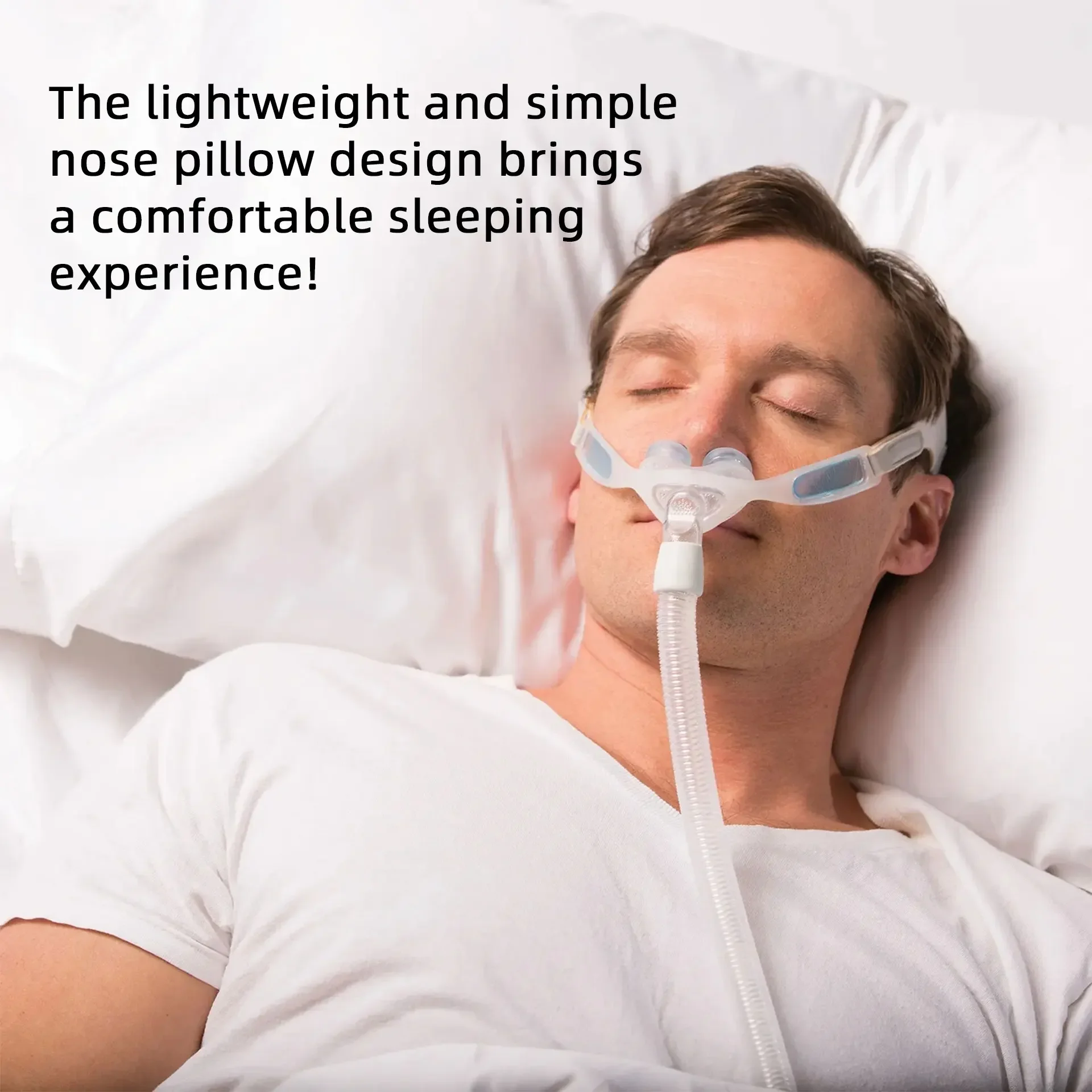 Máscara Nasal Nuance Pro com Suporte para Cabeça - Compatível com Philips Respironics CPAP