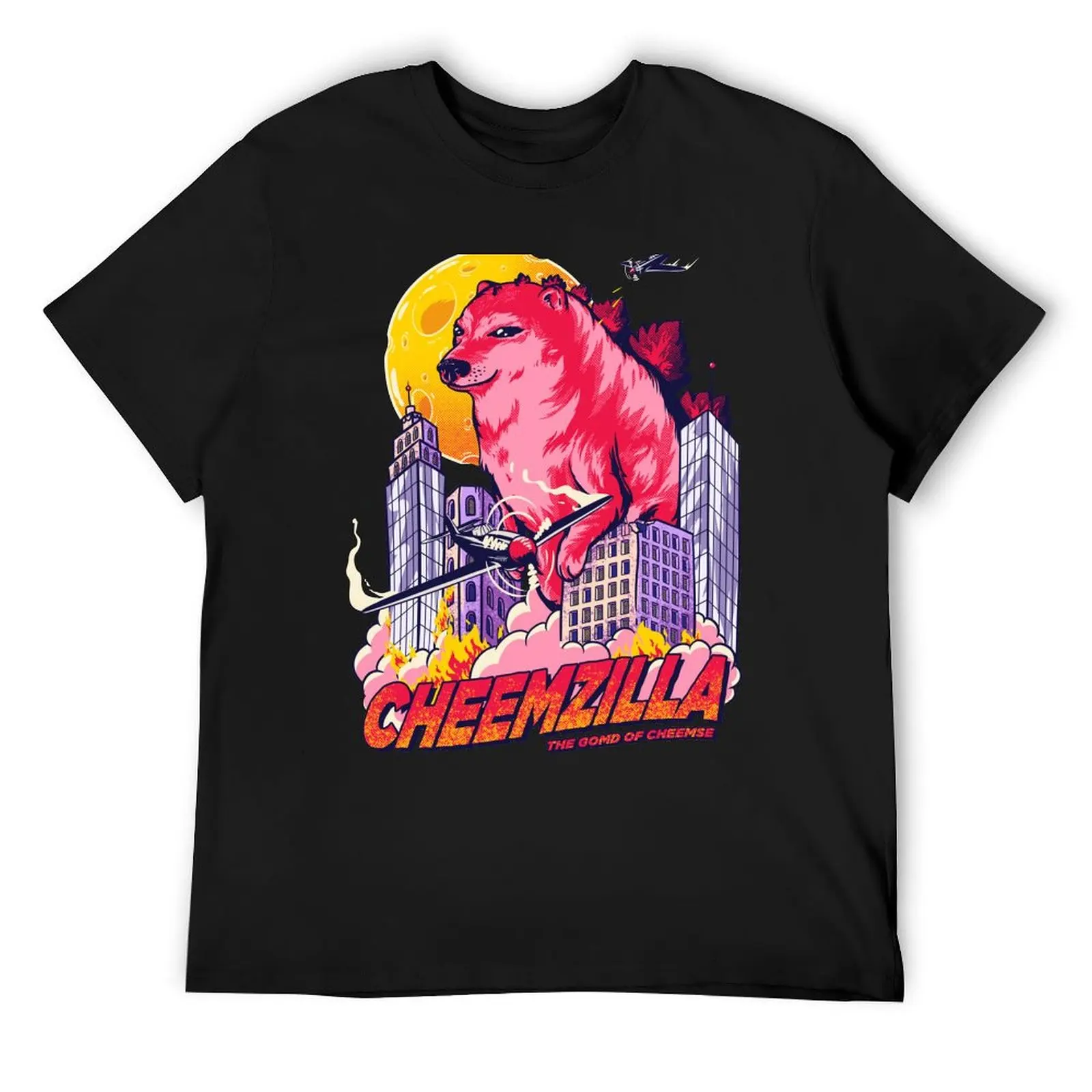 Cheemzilla - The Gomd of Cheemse | Kaiju Shiba Inu Doggo Wacky and Uncharacteristic Ironic Dank Memes | Dogezilla Doge D T-Shirt