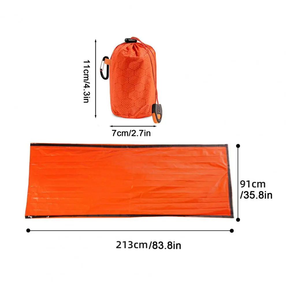 Emergency Sleeping Bag Portable Reusable Warm Survival Sleeping Bag Thickened Waterproof Insulated Lifesaving Blanket Outdoor