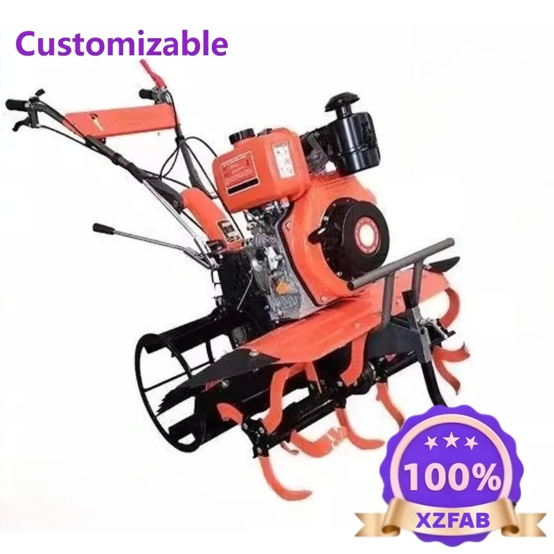Factory Direct 2026 Direct-connect four-wheel drive micro-tillage machine self-propelled rotary tiller
