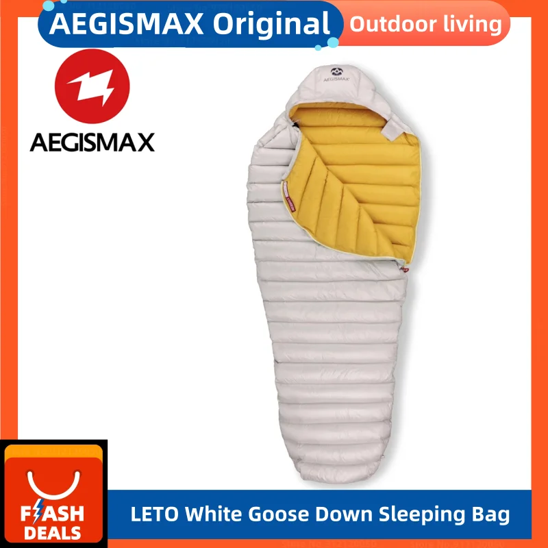 AEGISMAX LETO White Goose Down Sleeping Bag FP700+ Waterproof Ultralight Portable Outdoor Camping Hiking Sleeping Bag Universal