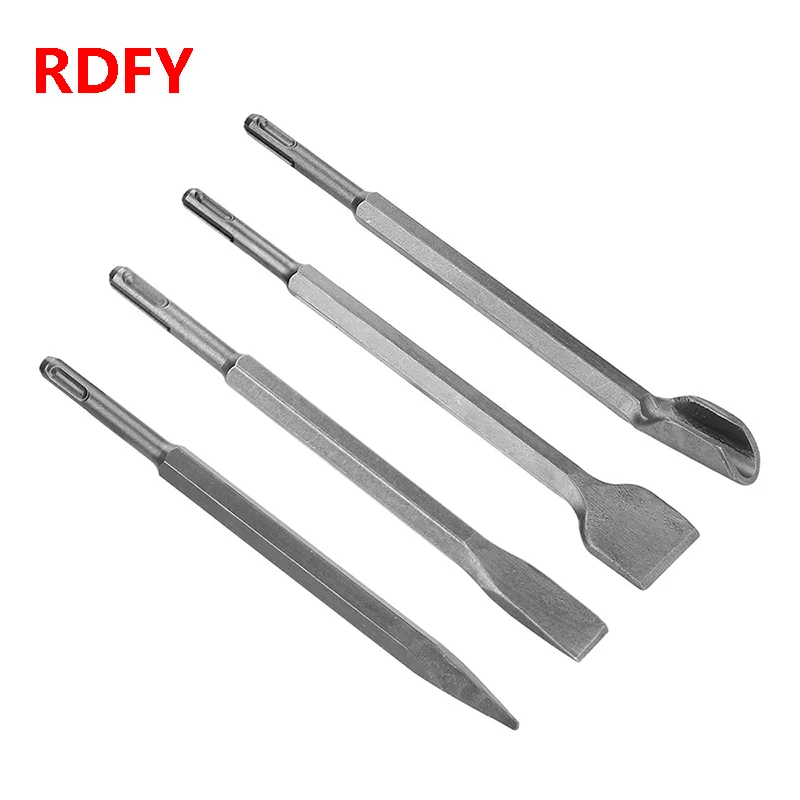 SDS PLUS Rotary Hammer Bits Electric Hammer Chisels Rock Drill Bits Tip/Flat/U-Slot. Concrete, Wall Grooving Tools