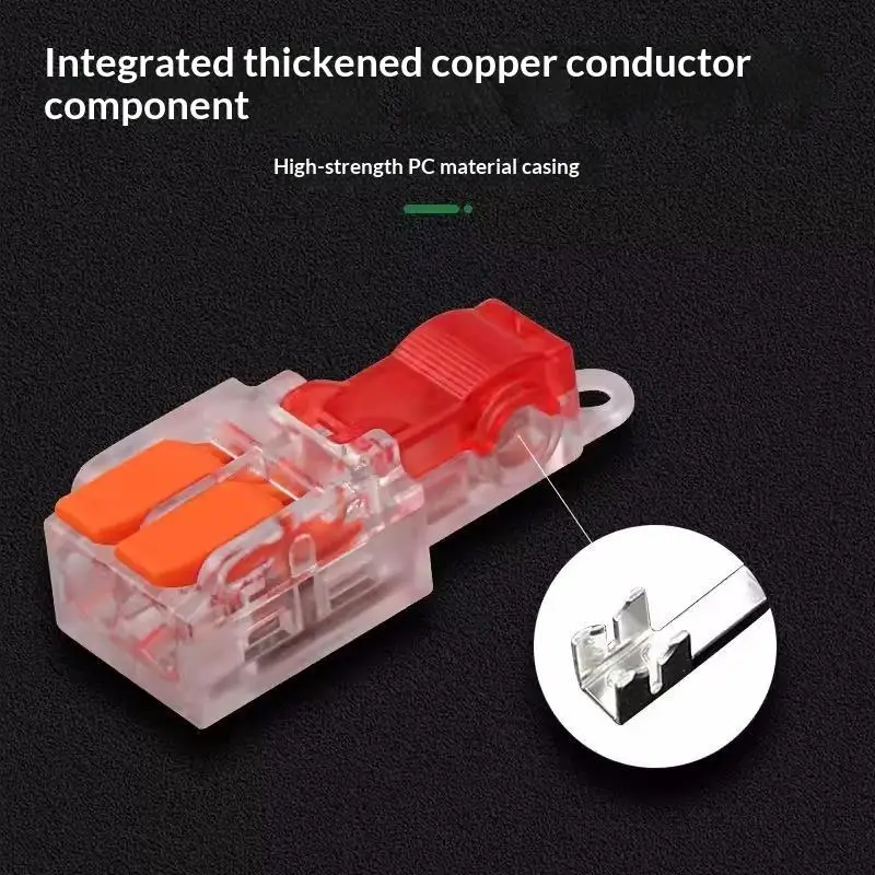 T Type Electrical Cable Lever Connectors 10Pcs Fast Stripping Crimp-Free Terminals for Smart Home Device Wiring System Installa