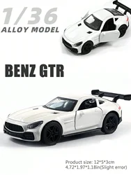 1 to 36 Benz GTR Alloy Car Model Collectible Super Car Toy Decoration Door Pull Back Feature Perfect Birthday Gift