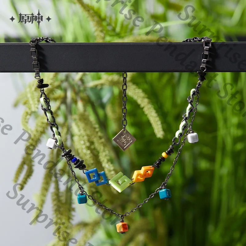 Официальное оригинальное двухслойное короткое ожерелье Genshin Impact Kinnich Theme Impression Series, коллекционное издание, подарок на день рождения