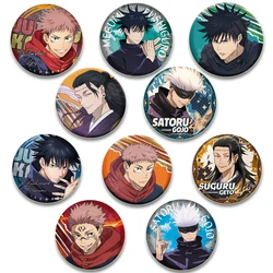 32/44/58mm Round Anime Badge Satoru Gojo Fushiguro Megumi Itadori Yuji Handmade Tinplate Brooches Accessorys Gifts Pins