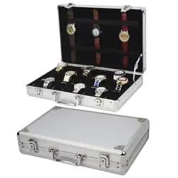 Watch Box 6/12/24 Girds Luxury Premium Quality Aluminum Alloy Product Pattern Storage Clock Box Collection Display Gift Boxes