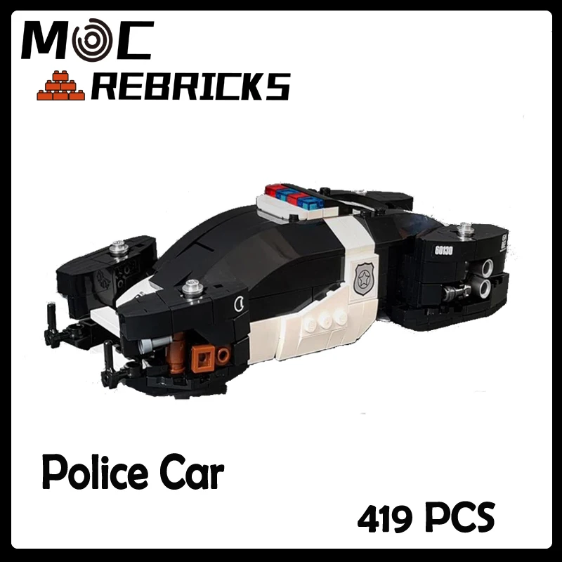 MOC City Vehicle Totall Recall Hovering Police Cars Model DIY Assembling Bricks Building Blocks Boy Puzzle Toys Kids Xmas Gifts