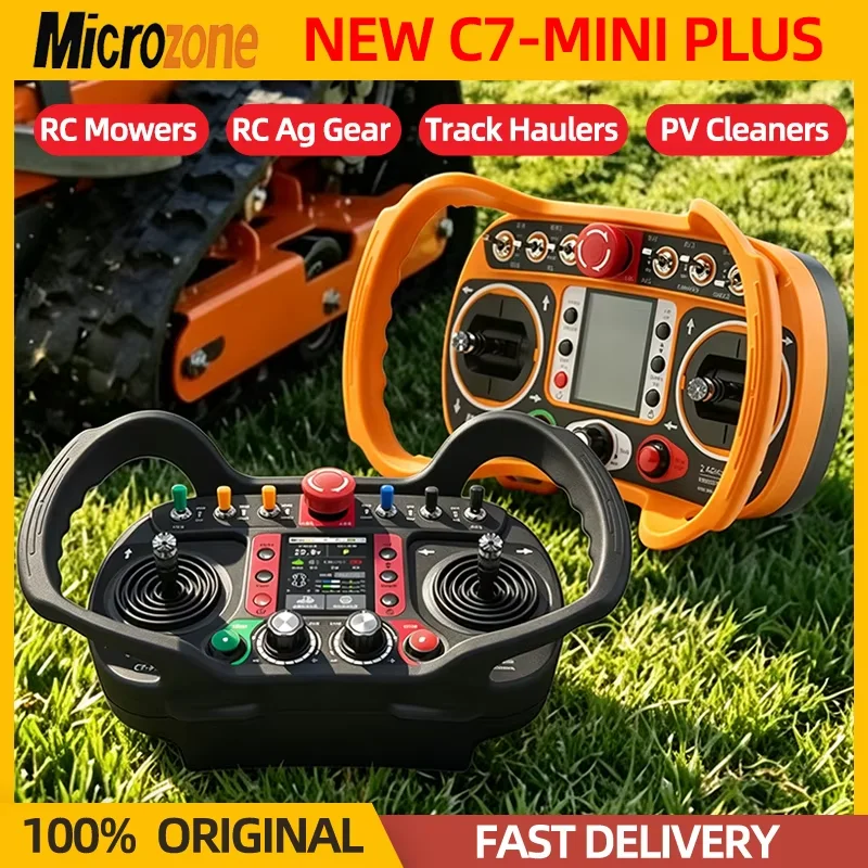 NEW MicroZone C7 MINI PLUS Remote Controller 2.4G 9CH Transmitter Industrial Radio Controller For RC Mowers Ag Gear Car Cleaners