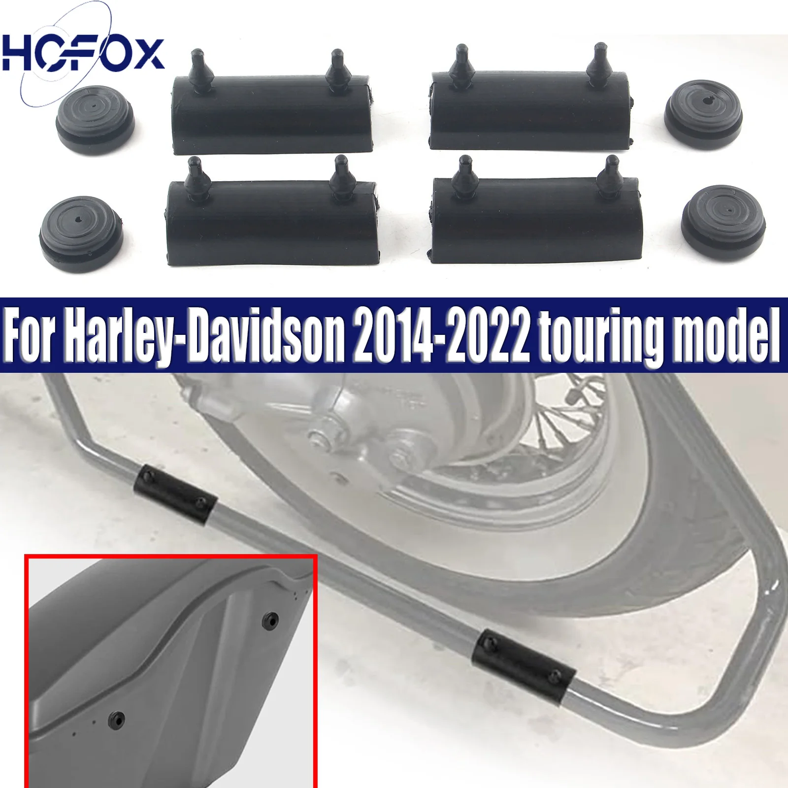 

For Harley-Davidson 2014-22 touring model Rubber Grommets Support Cushion Hard Saddlebag