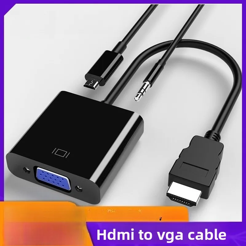

HDMI To VGA Cable with Audio and Power Support, 1080p Adapter for Laptop To HD Monitor Connection