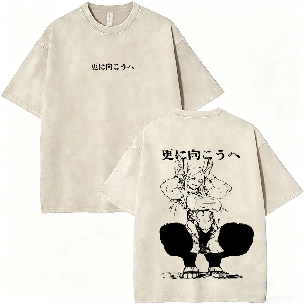 

Washed Vintage Anime My Hero Academia Rumi Usagiyama Mirko Graphic T-shirt Men Manga Harajuku T-shirts Unisex Oversized T Shirts