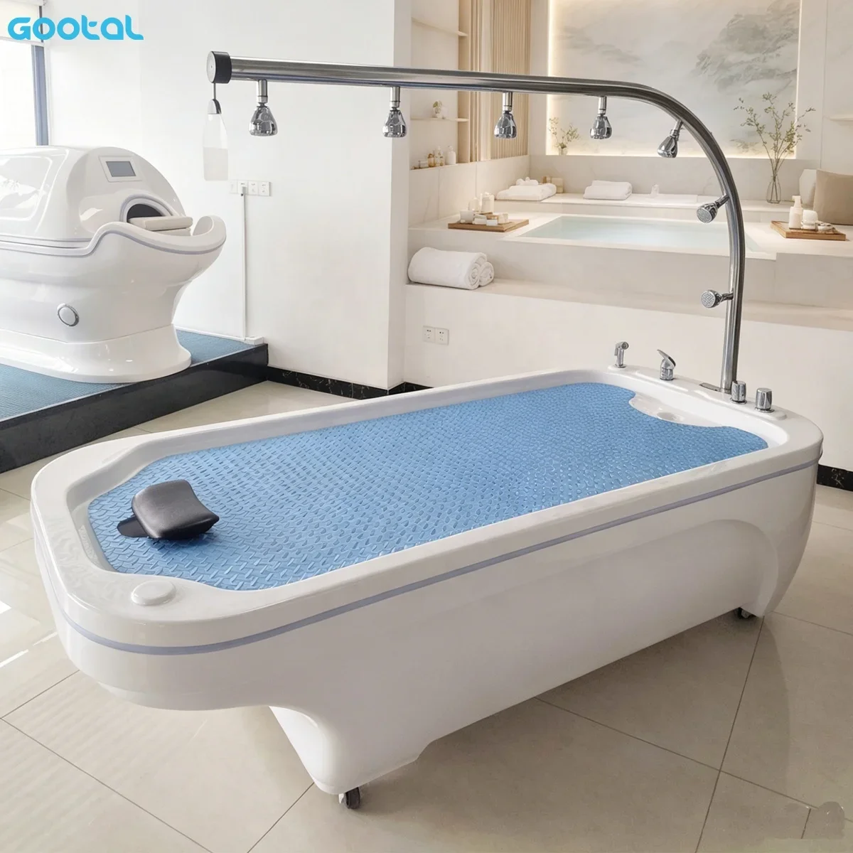 Wholesale High Quality Acrylic Movable Vichy Shower Beauty Bed for Home and Spa Salon