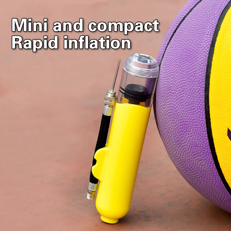 16 センチメートルミニボールポンプポータブルプラスチックデュアルアクションスポーツボールバスケットボールサッカーサッカーヨガボールハンドエアポンプインフレーターなし