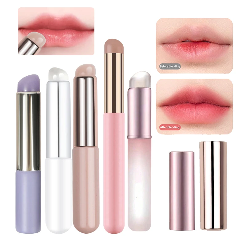 

Silicone Lip Brush Angled Concealer Makeup Brush Tool Portable Round Head Like Fingertips Q Soft Lipstick Brush Concealer Brush