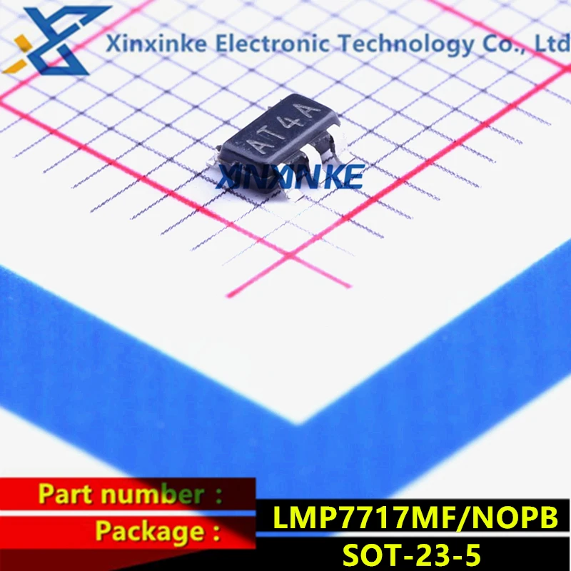5PCS LMP7717MF/NOPB LMP7717MFX SOT-23-5 Mark：AT4A Precision Amplifiers 88MHz Lo Noise 1.8V CMOS Input Op Amp Rail-to-Rail