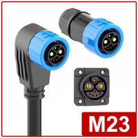 50A M23 Battery Connector Motorcycle Charger Plug Socket 2+1+5 Male Female IP67 Energy Lithium Electric Bicycle Charging Port