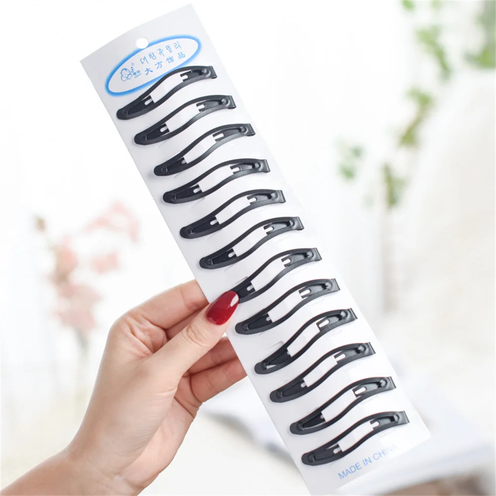 12pcs/set Black Sample Metal Hair Barrettes Hairpins BB Headbands hair clips for girls Womens Hairgrips Hair Styling Accessories