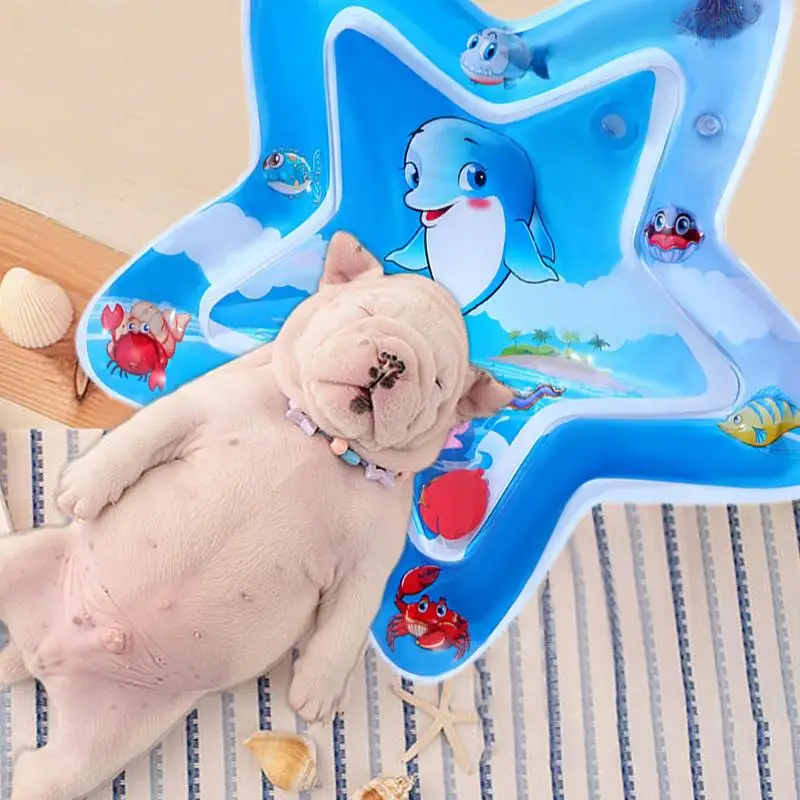 Cat Water Bed Foldable Water Bed For Dogs Inflatable Crawling Pad Thickened Pet Supply For Sleeping All Age Hot Weather Indoor - view 2