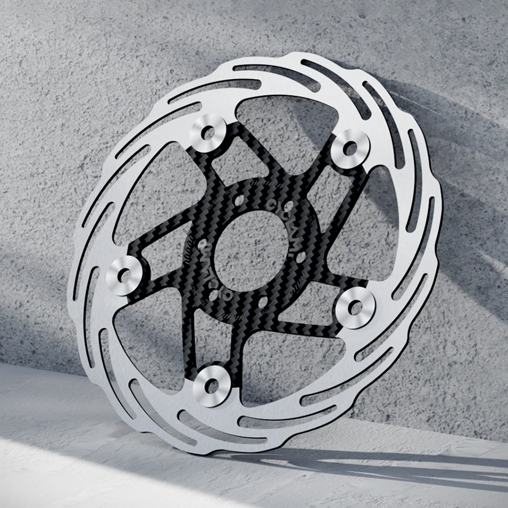 

160/180mm Bike Disc Brake Rotor 6 Holes Bicycle Rotor Disc Carbon Fiber Road Bicycle Center Lock Disc Cycling Discs Parts