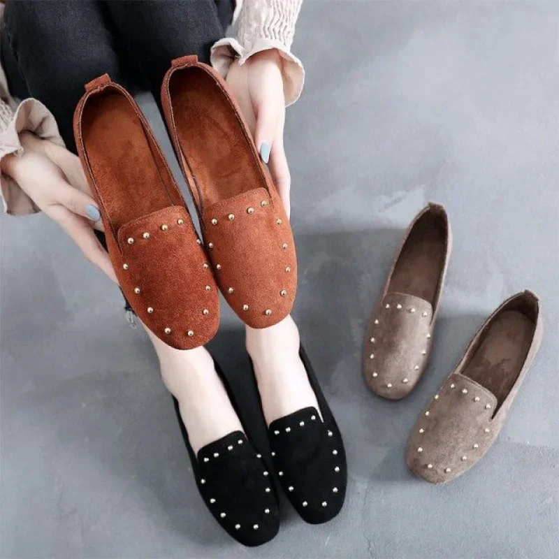 Mocassins de Luxe Décontractés pour Femme, Chaussures d'Affaires, Plates, Sociales, Noires, Mode d'Extérieur, Marche, Tendances, 2024