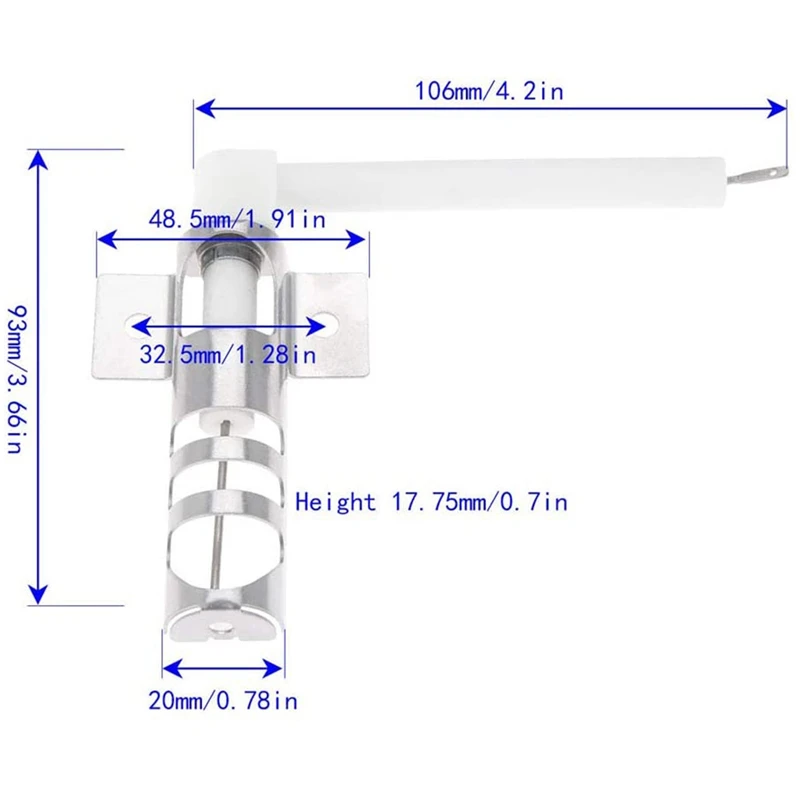 

2Pcs For WP9758079 Oven Igniter For AP6013984 PS11747217 WP9758079 AP6013984 PS11747217 WP9758079