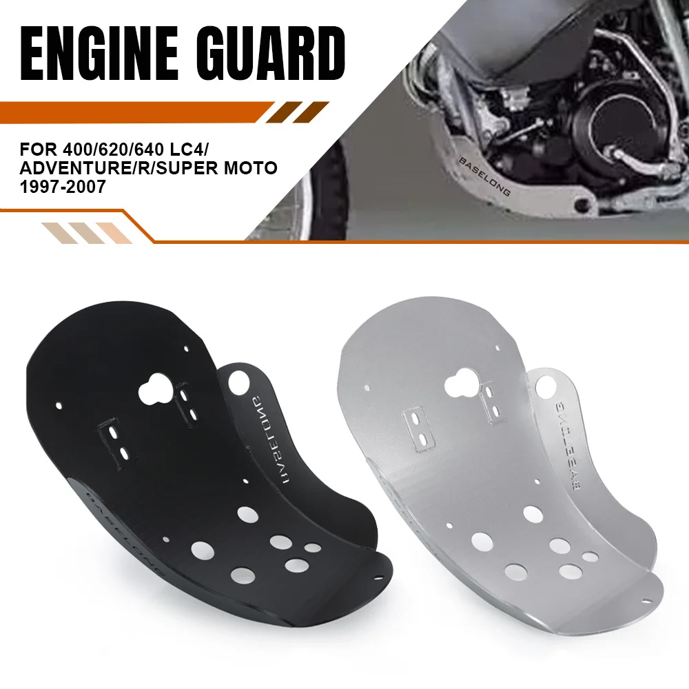 

Защитная крышка шасси двигателя мотоцикла, защитная пластина шасси для 400/620/640 LC4/Adventure/R/Super Moto 1997-2007 620 LC4