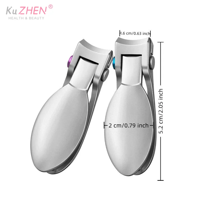 Precision Stainless Steel Nail Clippers, Anti-Splash Large Opening Nail Cutter, Special Nail Scissors For Elderly With Thick Nai