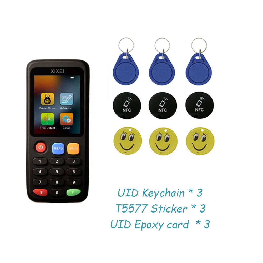 X7 Smart Chip Reader IC ID Clone Copier RFID Token Duplicator 125 Khz Tag Schrijver 13.56 Mhz NFC Badge Programmeur - afbeelding 1