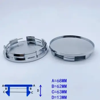 4個無標誌汽車輪圈中心蓋,68毫米/62毫米輪圈蓋,黑色紅色銀色徽章輪圈蓋裝飾配件 6 最佳銷售 62毫米中心蓋 - №1