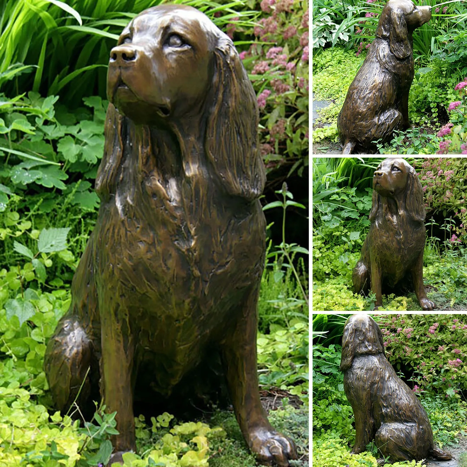

Springer Spaniel Statue Garden Decoration Resin Animal Dog Sculpture Courtyard Lawn Indoor Outdoor Decorations Ornaments