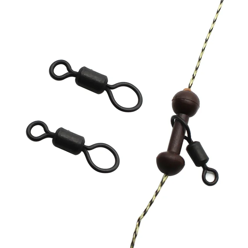 

30 Piece Carp Fishing Accessories 18mm Quick Change Swivels Big Eye Swive Fishing Hair Helicopter Zig Chod Rig Tackle Equipment