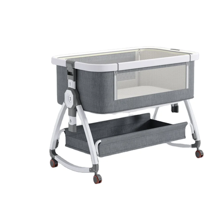 

Custom High Quality Easy Folding Baby Travel Bed Set Modern Design Includes Baby Mobile Cribs for Sleep Made of Durable Aluminum